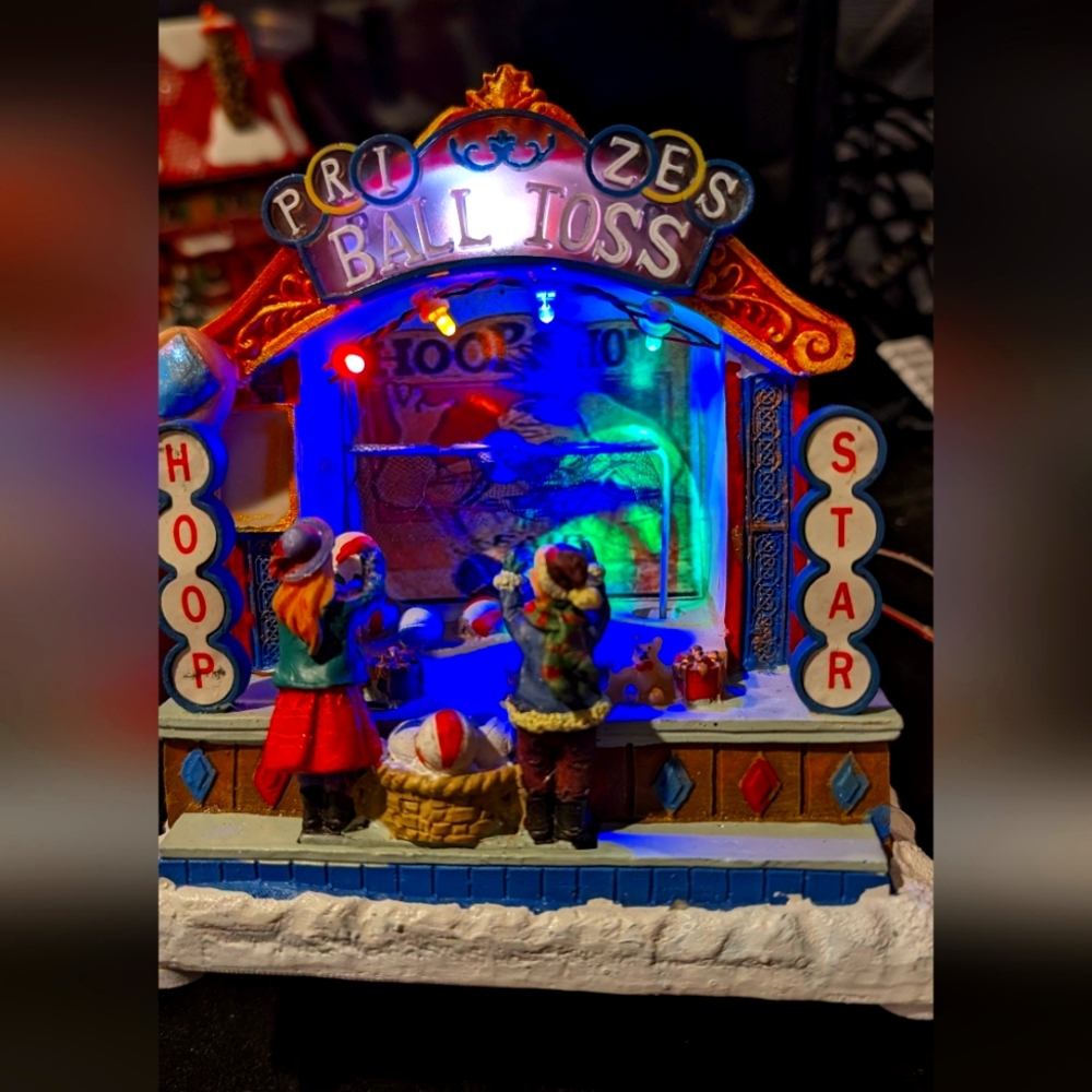Dept 56 Christmas Winter Village Ball Toss Carnival